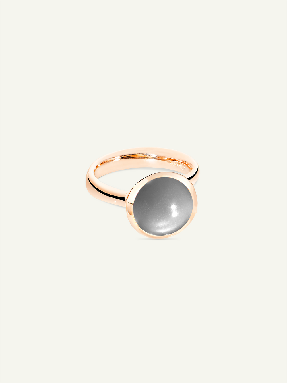 Ring BOUTON large Moonstone grey grey Moonstone