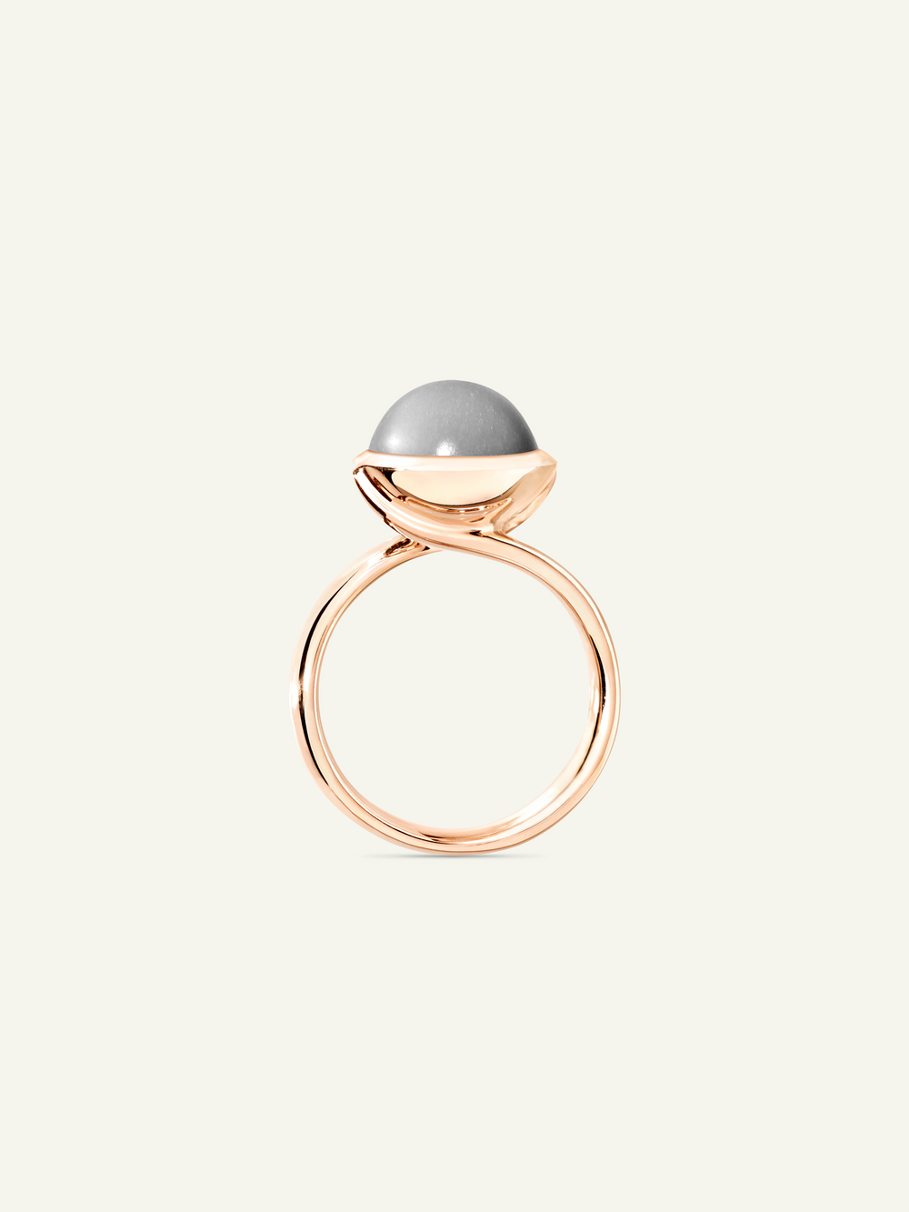 Ring BOUTON large Moonstone grey grey Moonstone