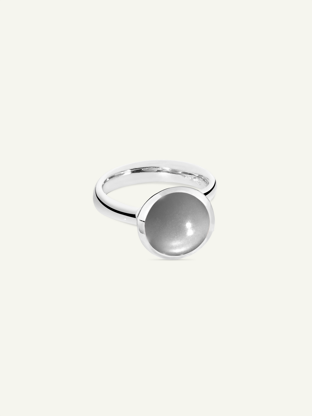 Ring BOUTON large Moonstone grey grey Moonstone