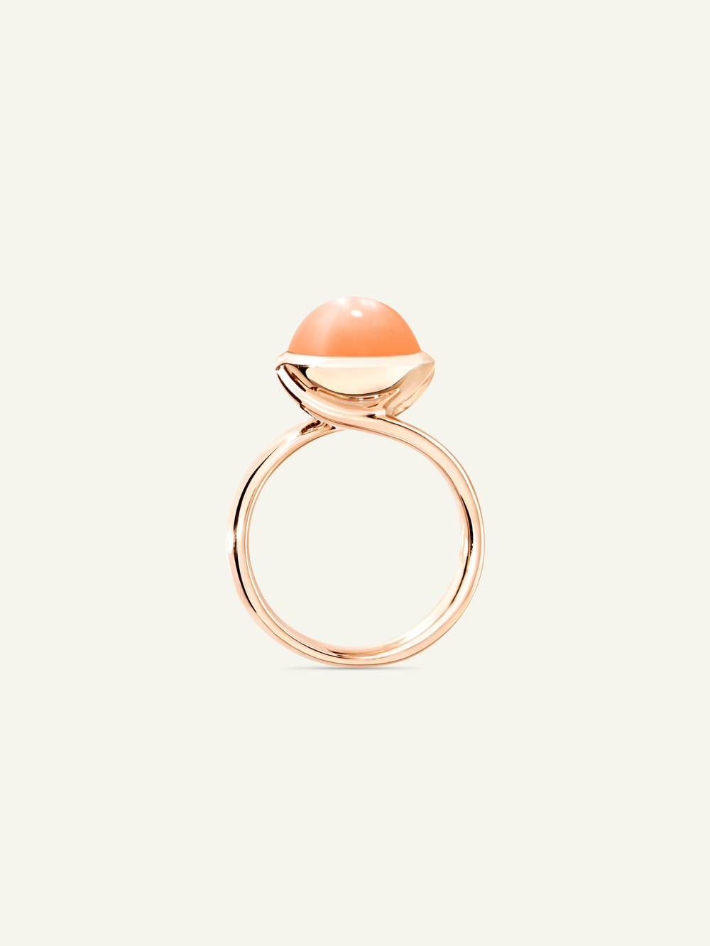 Ring BOUTON large Moonstone orange orange Moonstone