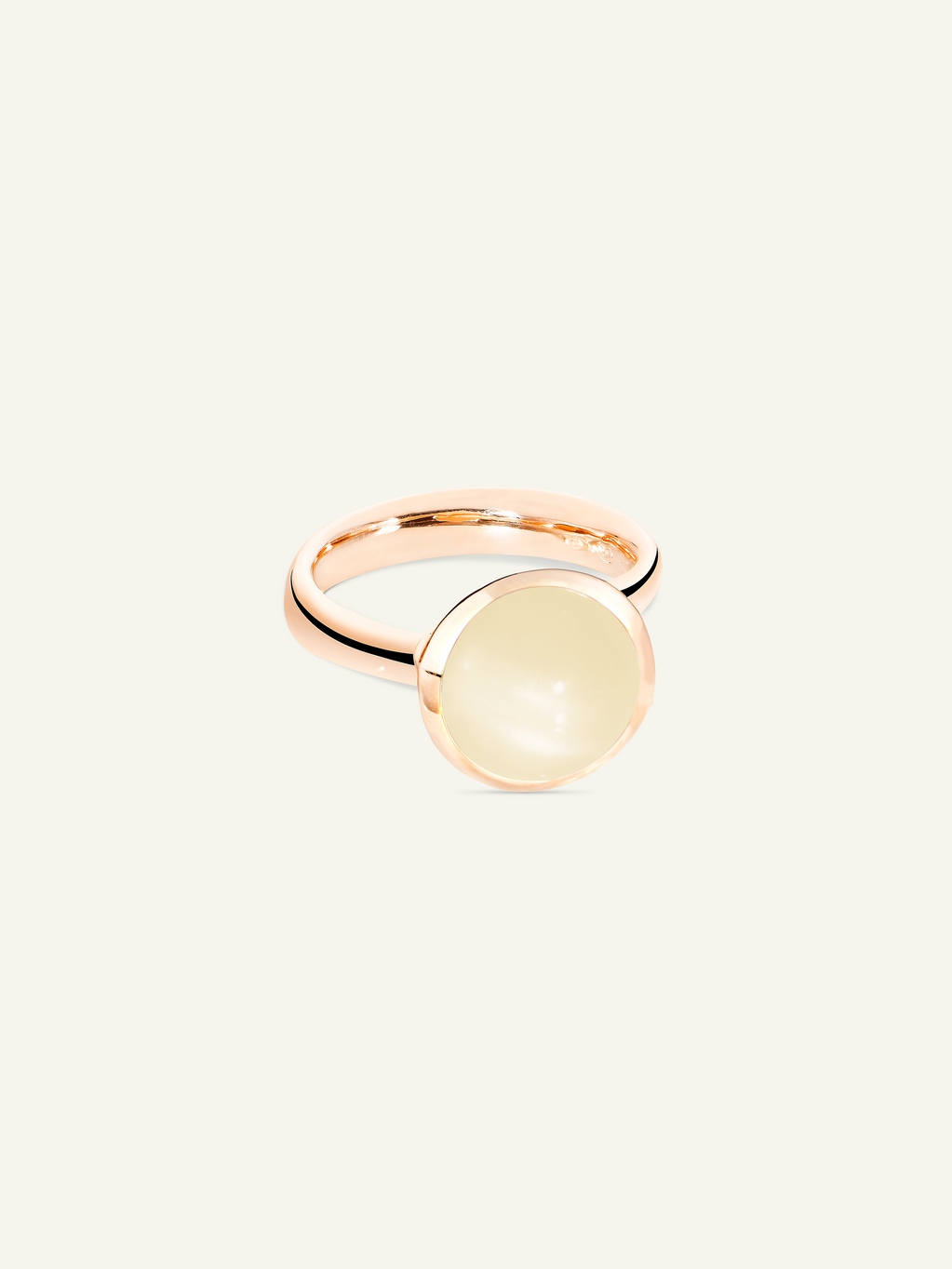Ring BOUTON large Moonstone sand/white sand Moonstone