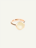 R-BOU-l-MoSa-rg | Ring BOUTON large Moonstone sand/white