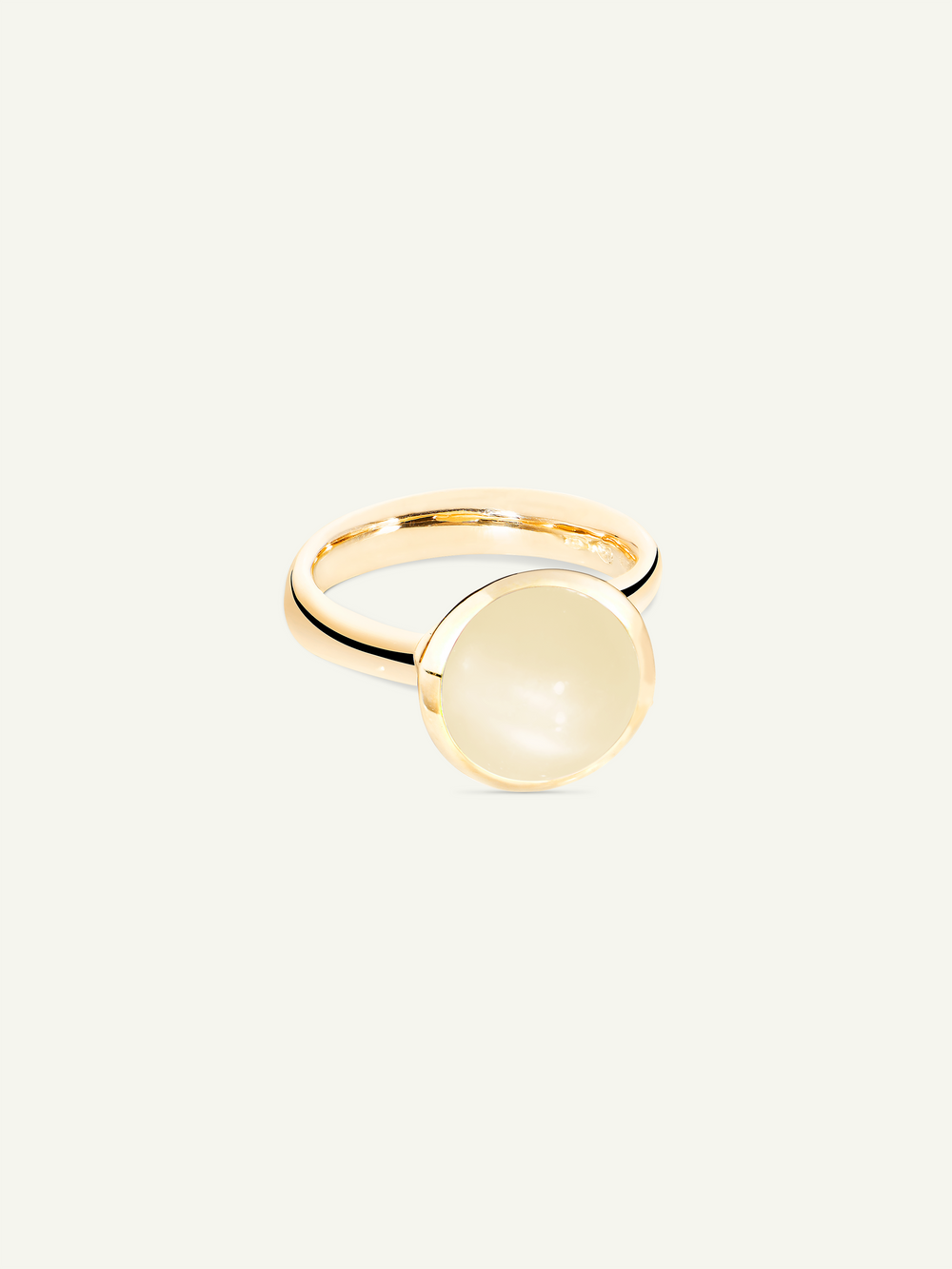 Ring BOUTON large Moonstone sand/white sand Moonstone