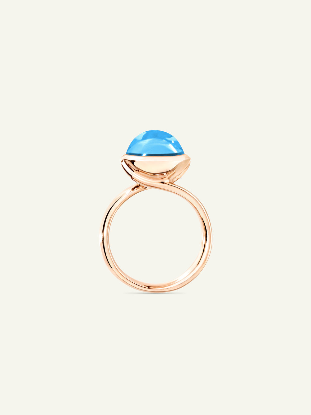 Ring BOUTON large Swiss Topaz Swiss Topaz
