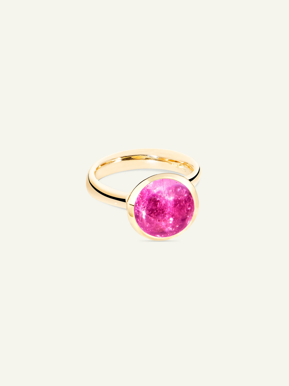 Ring BOUTON large Tourmaline rose rose Tourmaline