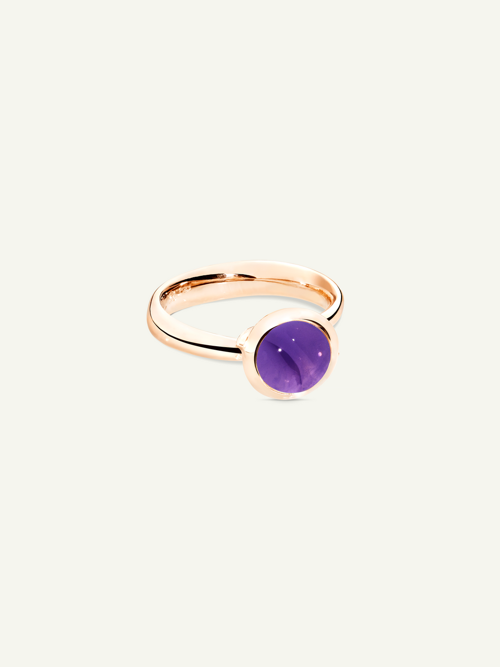 BOUTON Small Ring with Amethyst