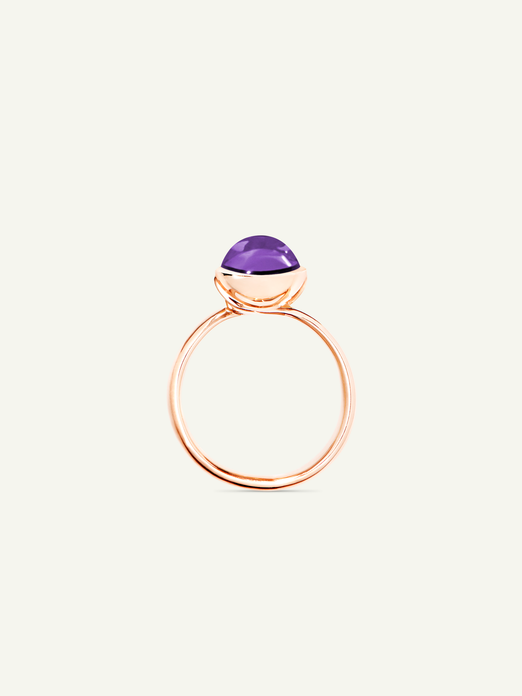 BOUTON Small Ring with Amethyst