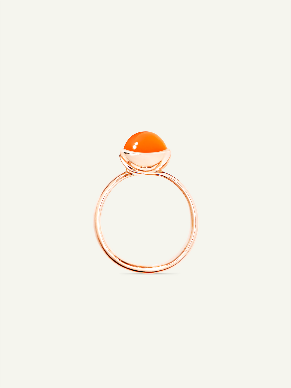Ring BOUTON small Carnelian Carnelian