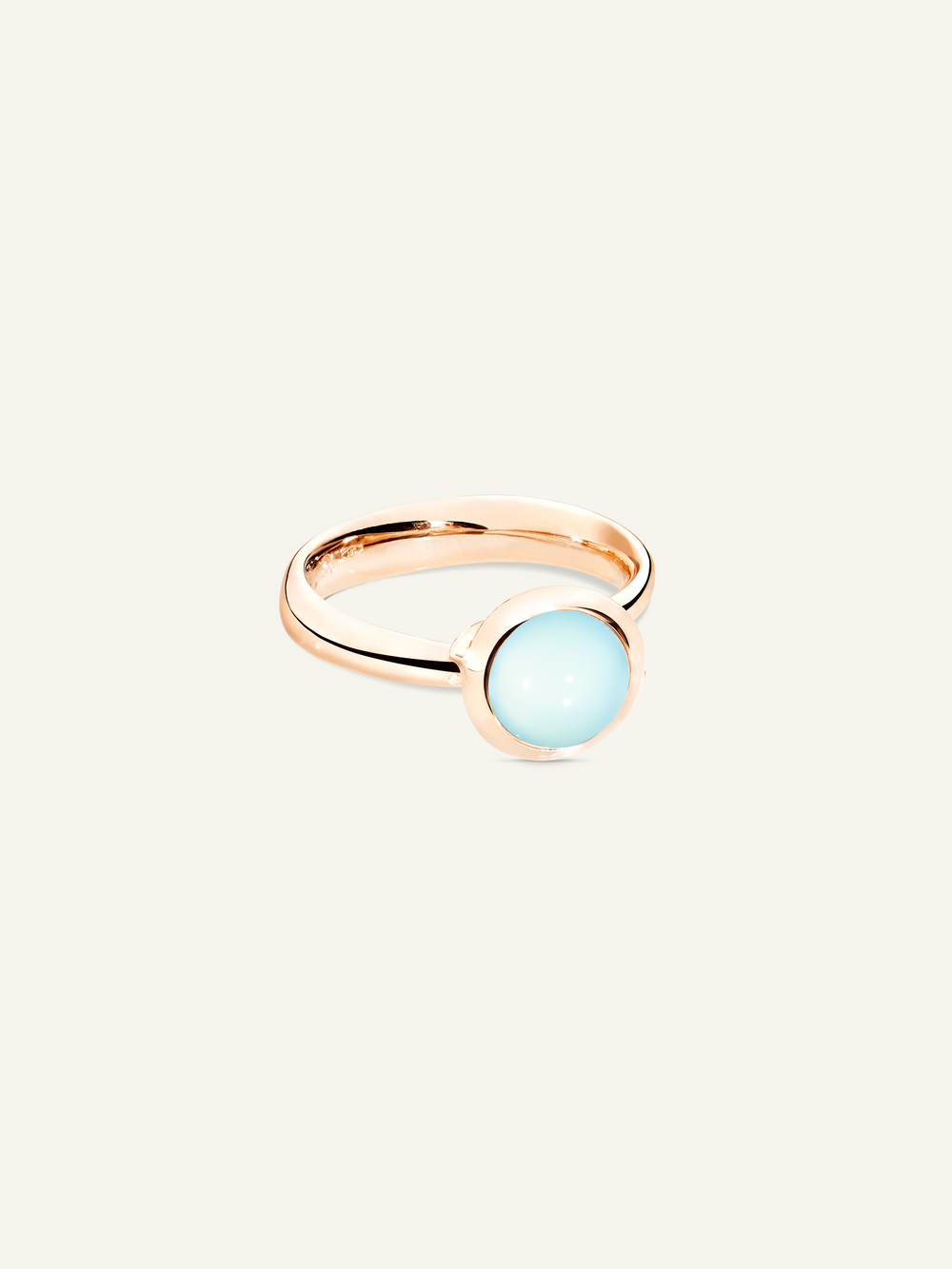 Ring BOUTON small Aqua Chalcedony aqua Chalcedony
