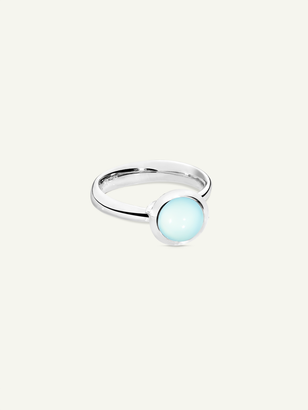 Ring BOUTON small Aqua Chalcedony aqua Chalcedony