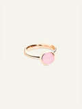 BOUTON Small Ring with Pink Chalcedony