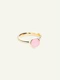 BOUTON Small Ring with Pink Chalcedony