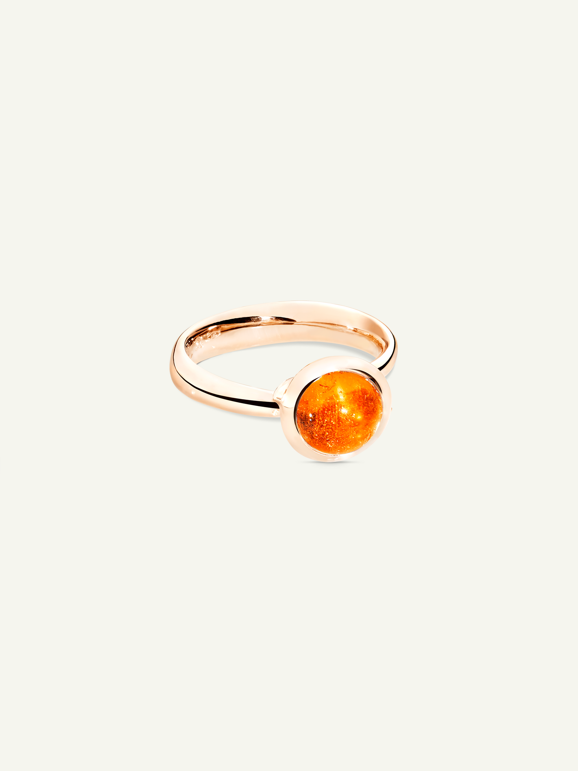 BOUTON Small Ring with Mandarin Garnet