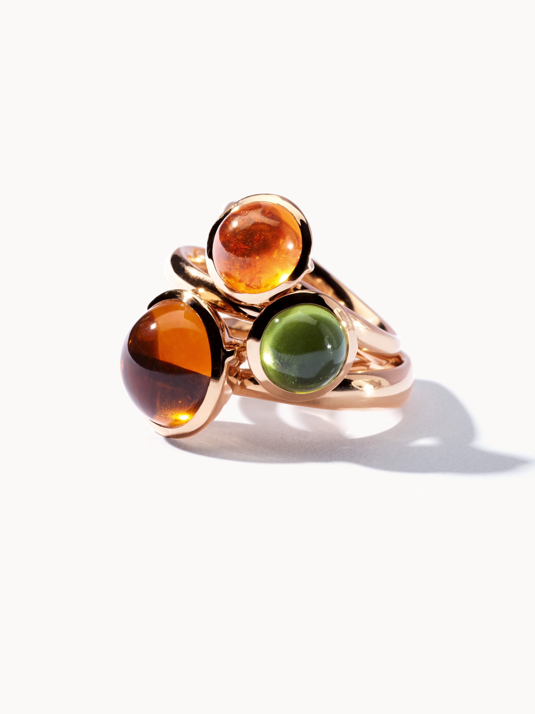 BOUTON Small Ring with Mandarin Garnet