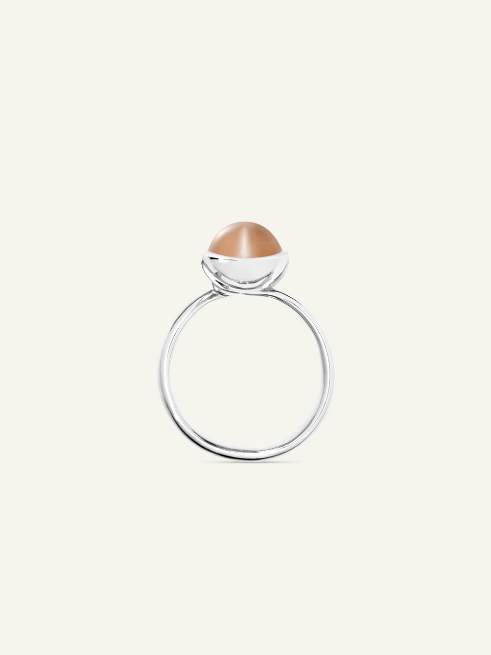 Ring BOUTON small Moonstone brown brown Moonstone