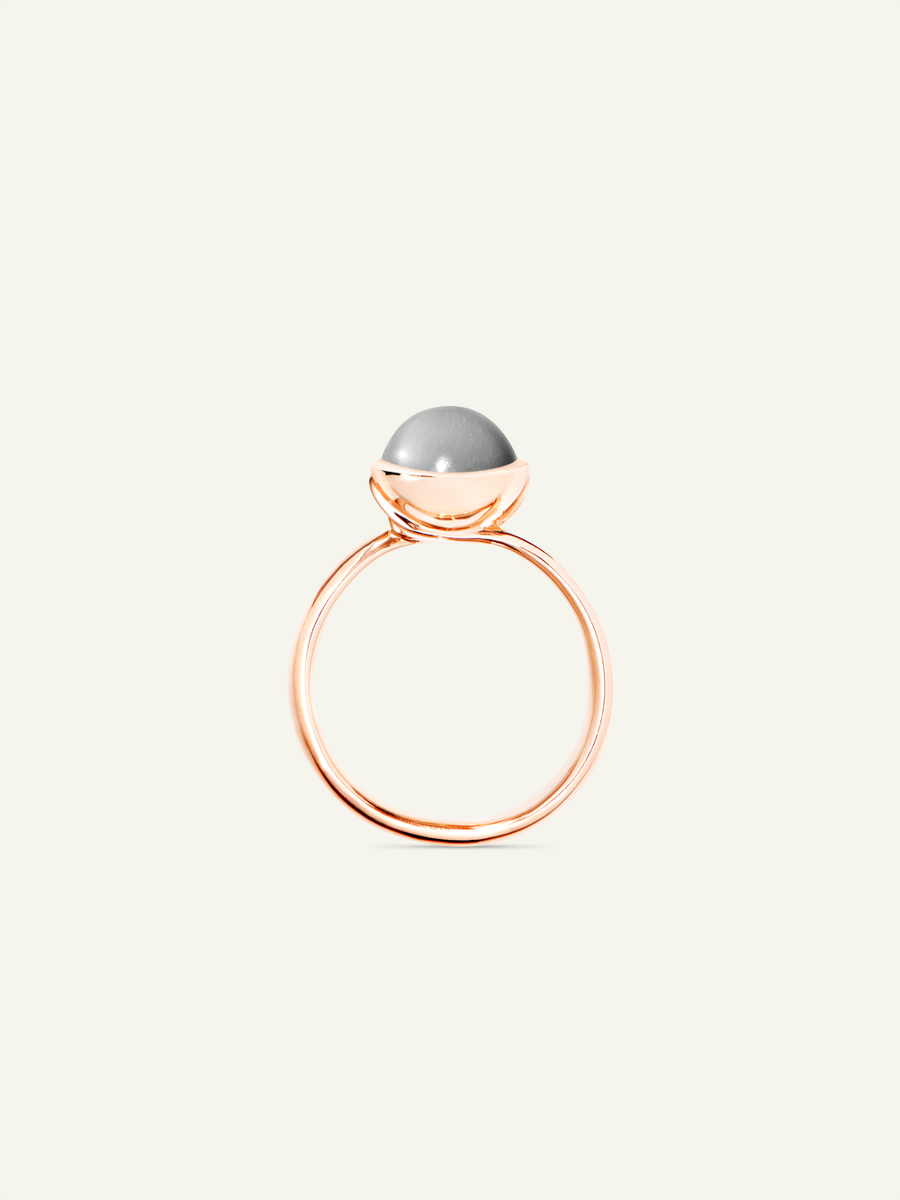 Ring BOUTON small Moonstone grey grey Moonstone