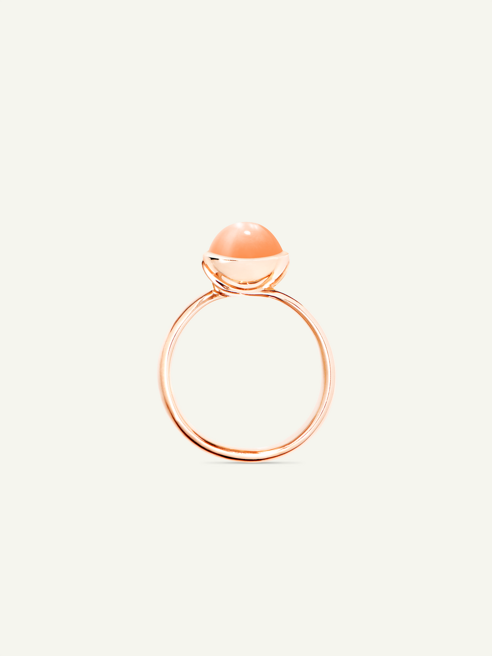 Ring BOUTON small Moonstone orange orange Moonstone