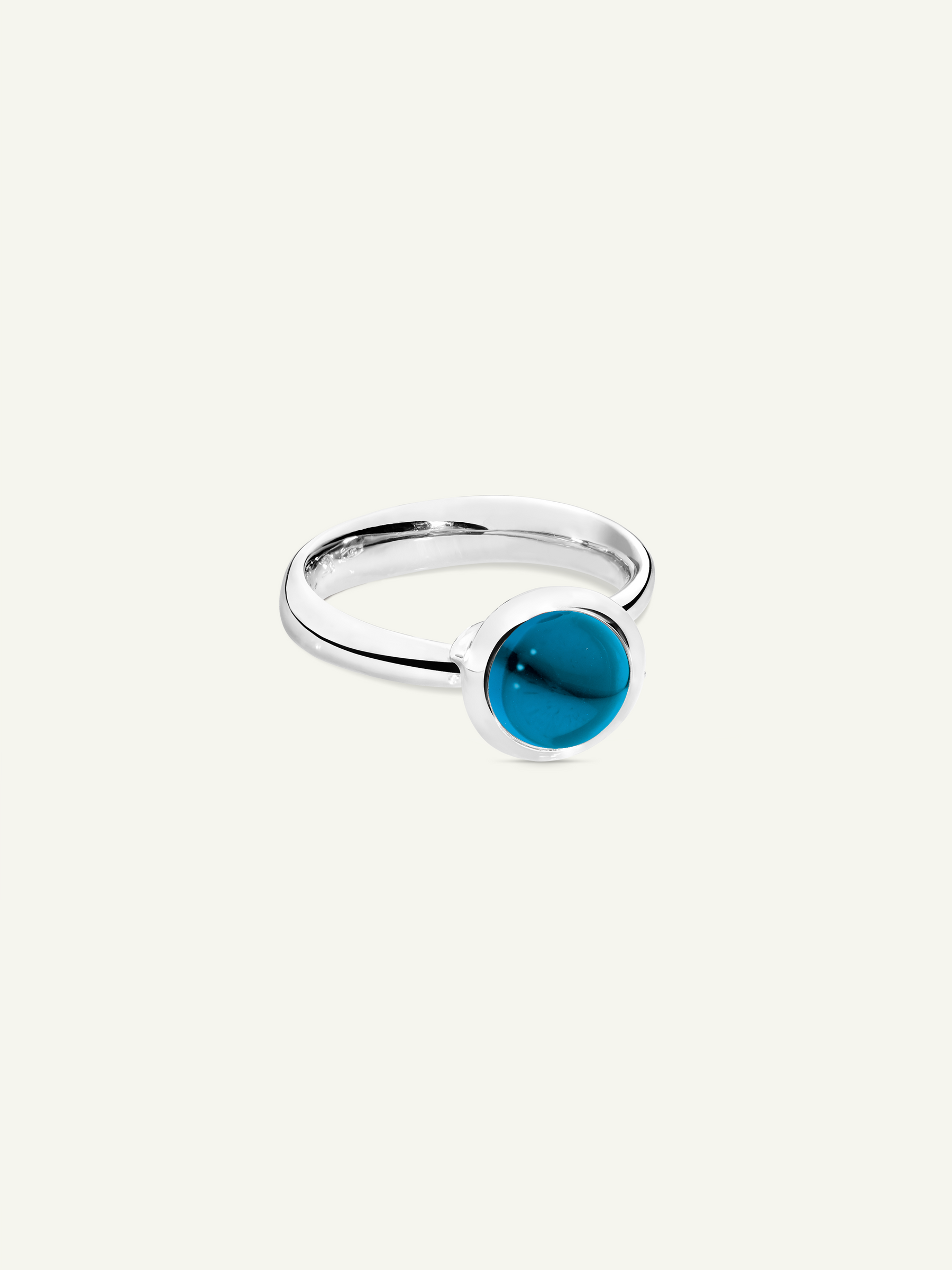 BOUTON Small Ring with London Topaz
