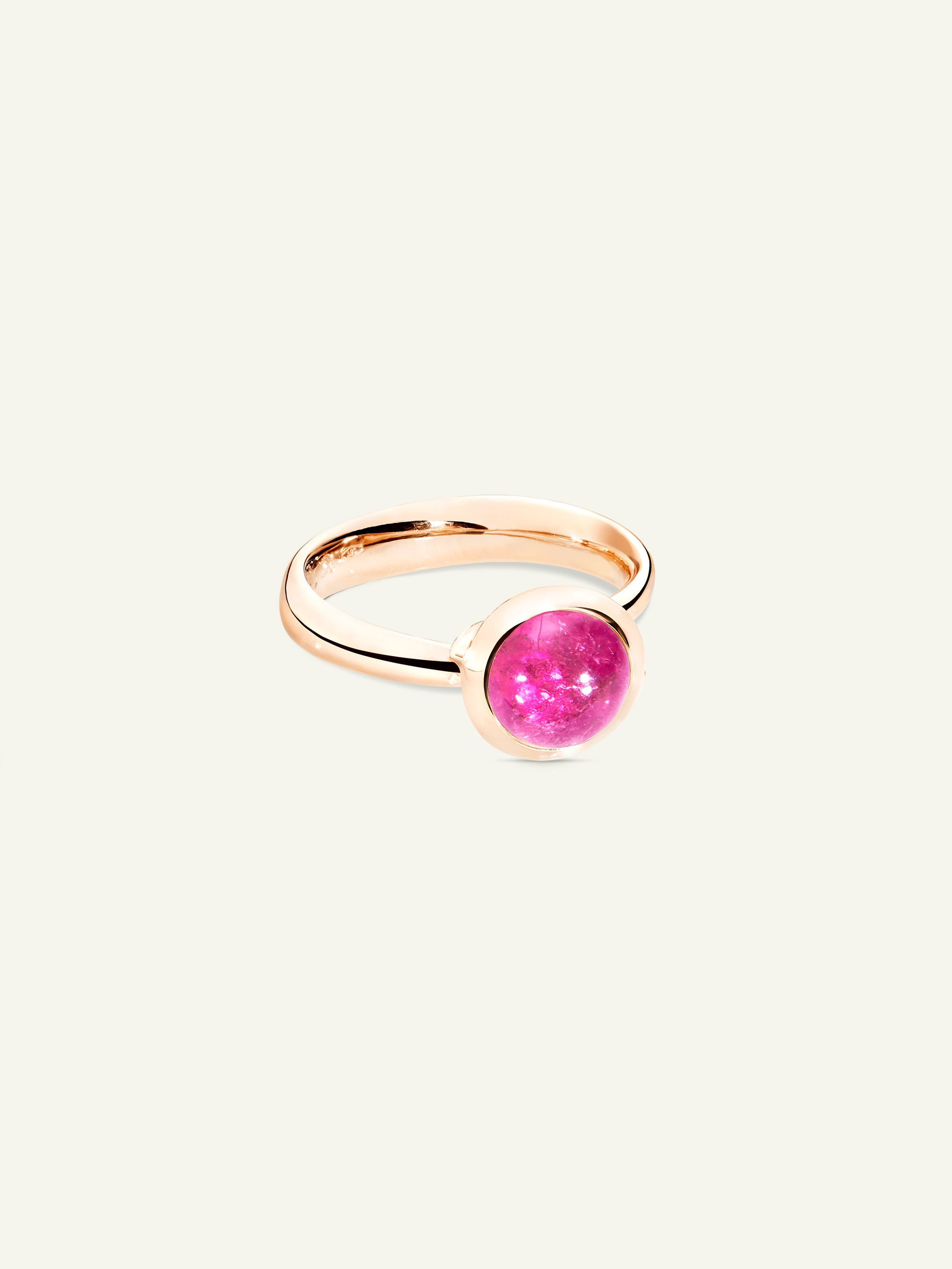 BOUTON Small Ring with Rose Tourmaline