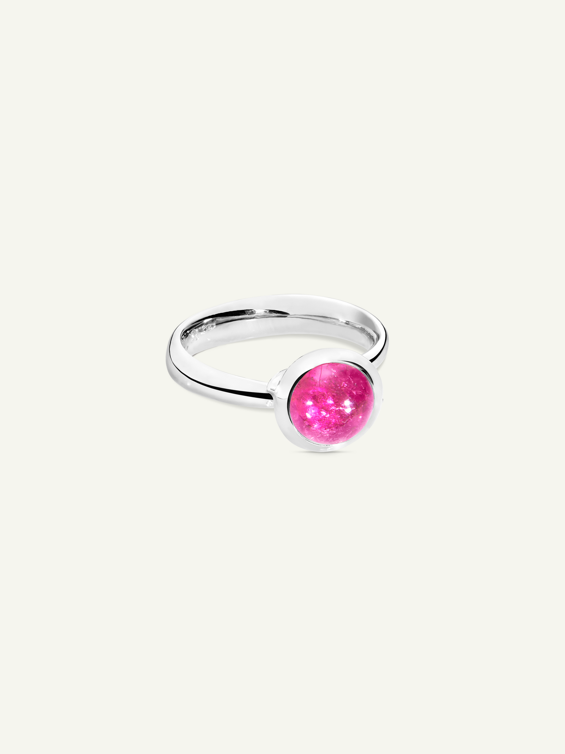 BOUTON Small Ring with Rose Tourmaline