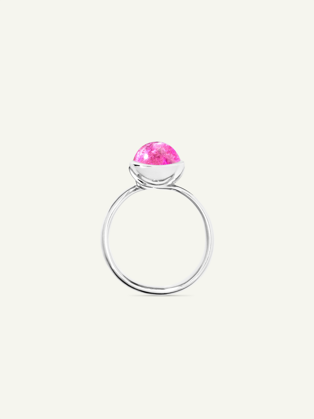 Ring BOUTON small Tourmaline rose rose Tourmaline