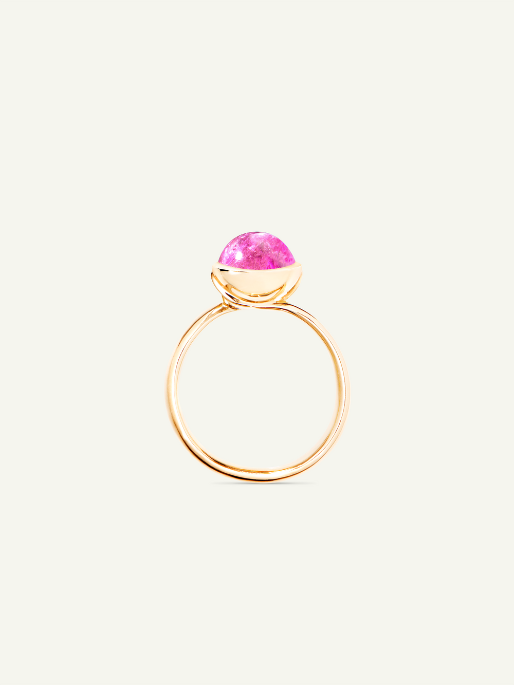 Ring BOUTON small Tourmaline rose rose Tourmaline