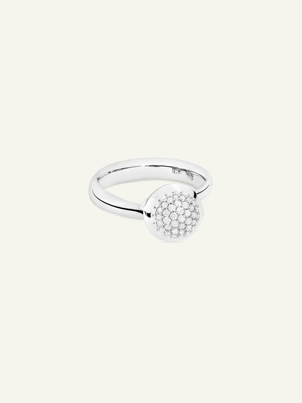 Ring BOUTON small Diamond Pavé with Diamond Pavé