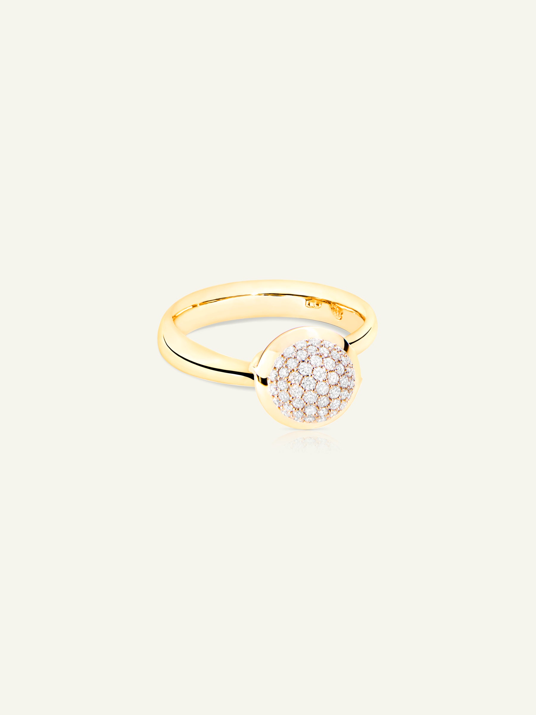 BOUTON Small Ring with Diamond Pavé