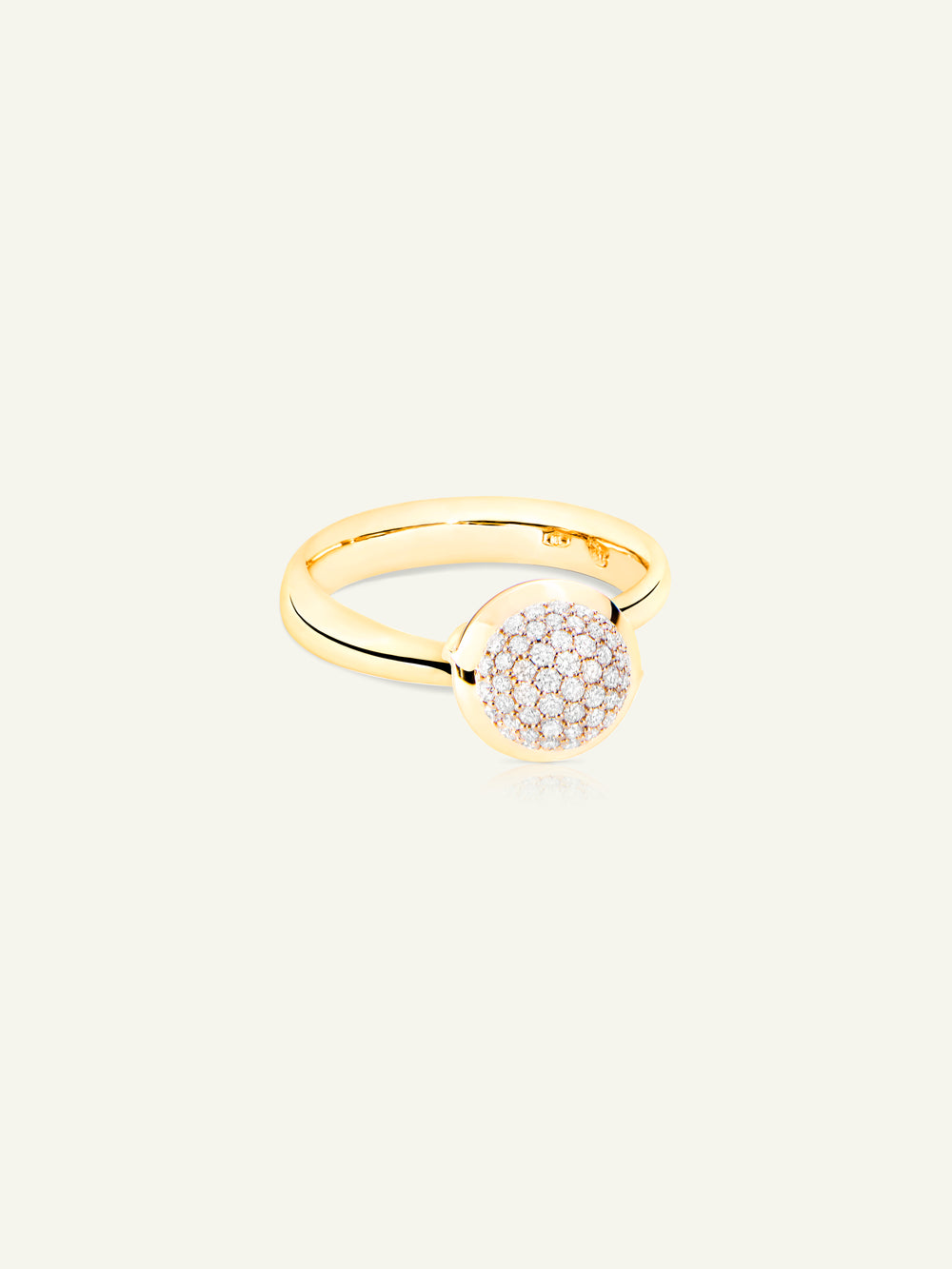 Ring BOUTON small Diamond Pavé with Diamond Pavé