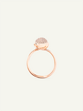 BOUTON Small Ring with Champagne Diamond Pavé