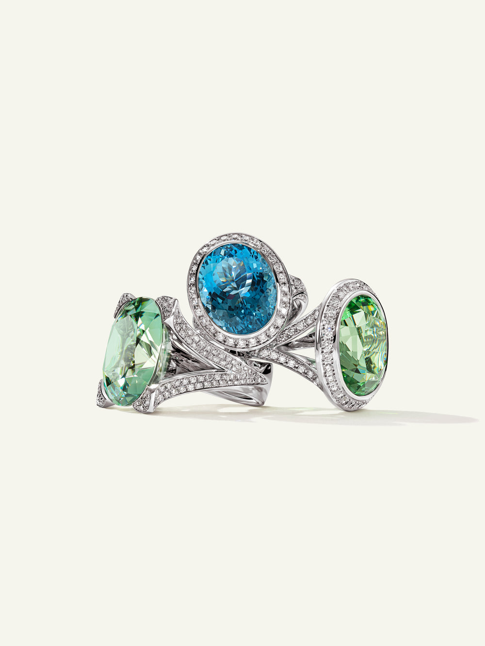 CUSHION Ring mit Mint Turmalin