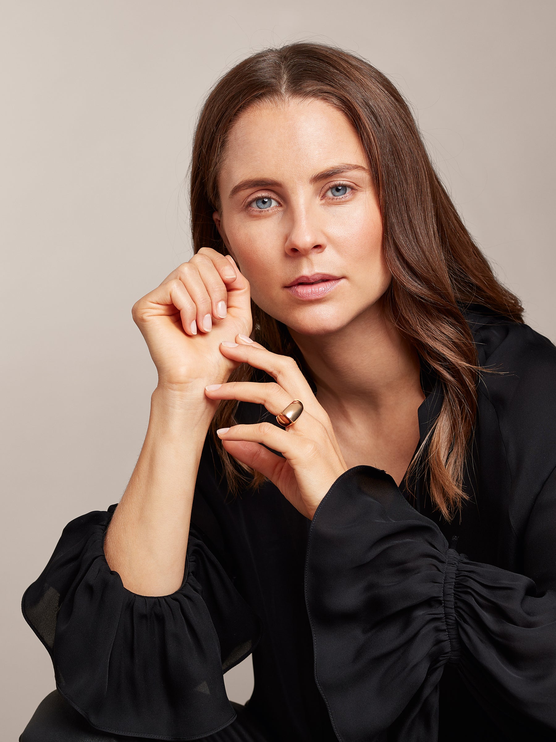 SIGNATURE Ring Drop 18K Roségold