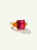 R-GL-Rub-Man-yg | GLAMOUR Ring with Rubellite