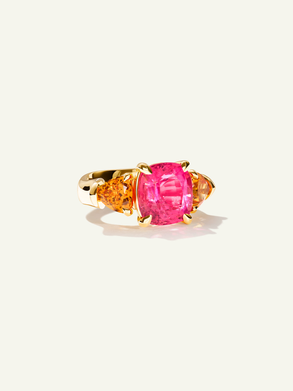 GLAMOUR Ring with Rubellite and Mandarin Garnets