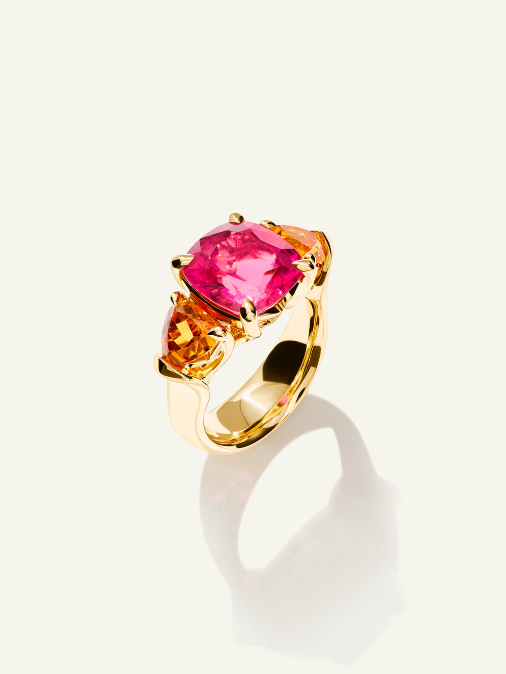 GLAMOUR Ring with Rubellite and Mandarin Garnets