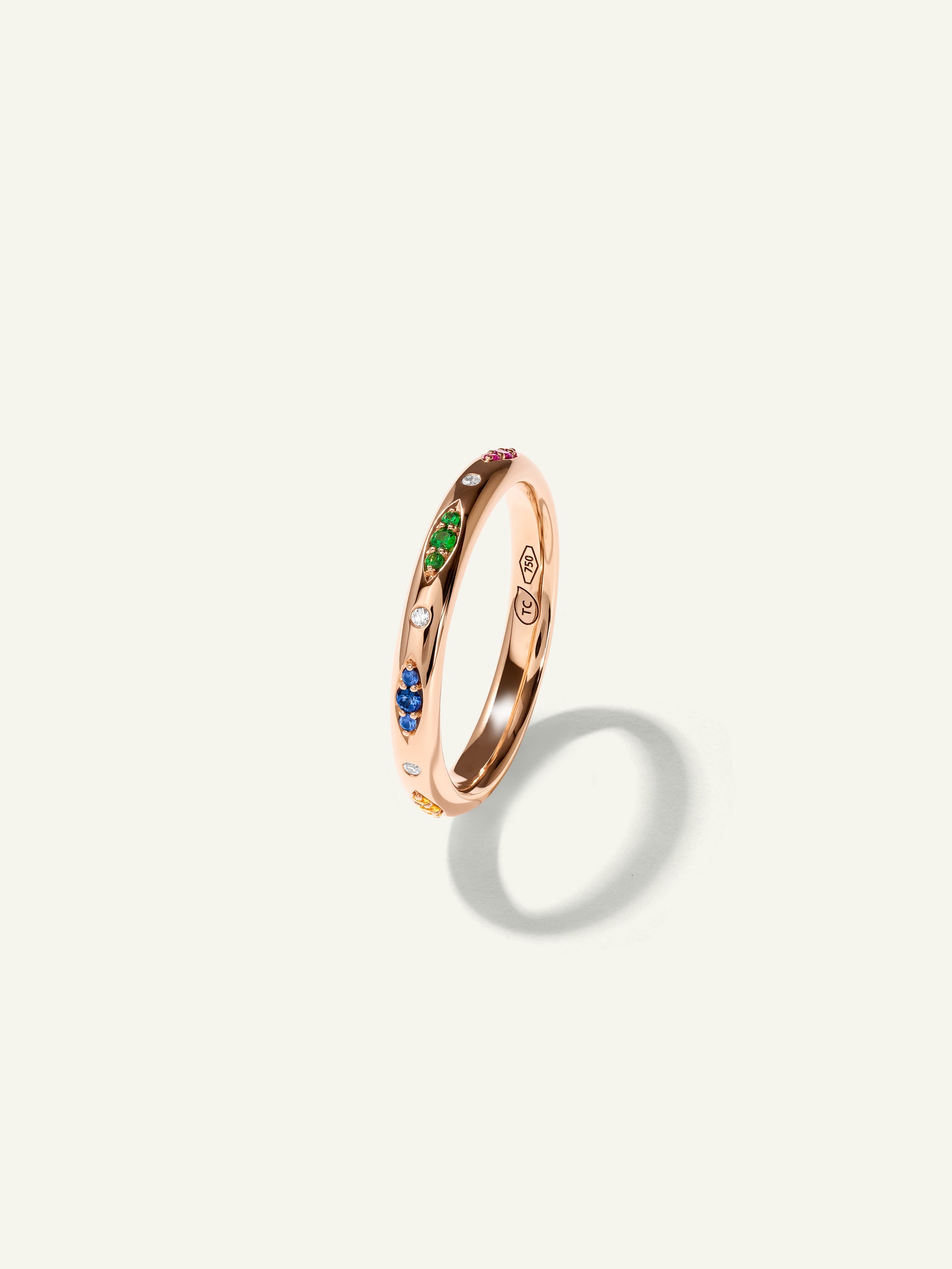 GYPSY Band Ring in 'Candy' Pavé