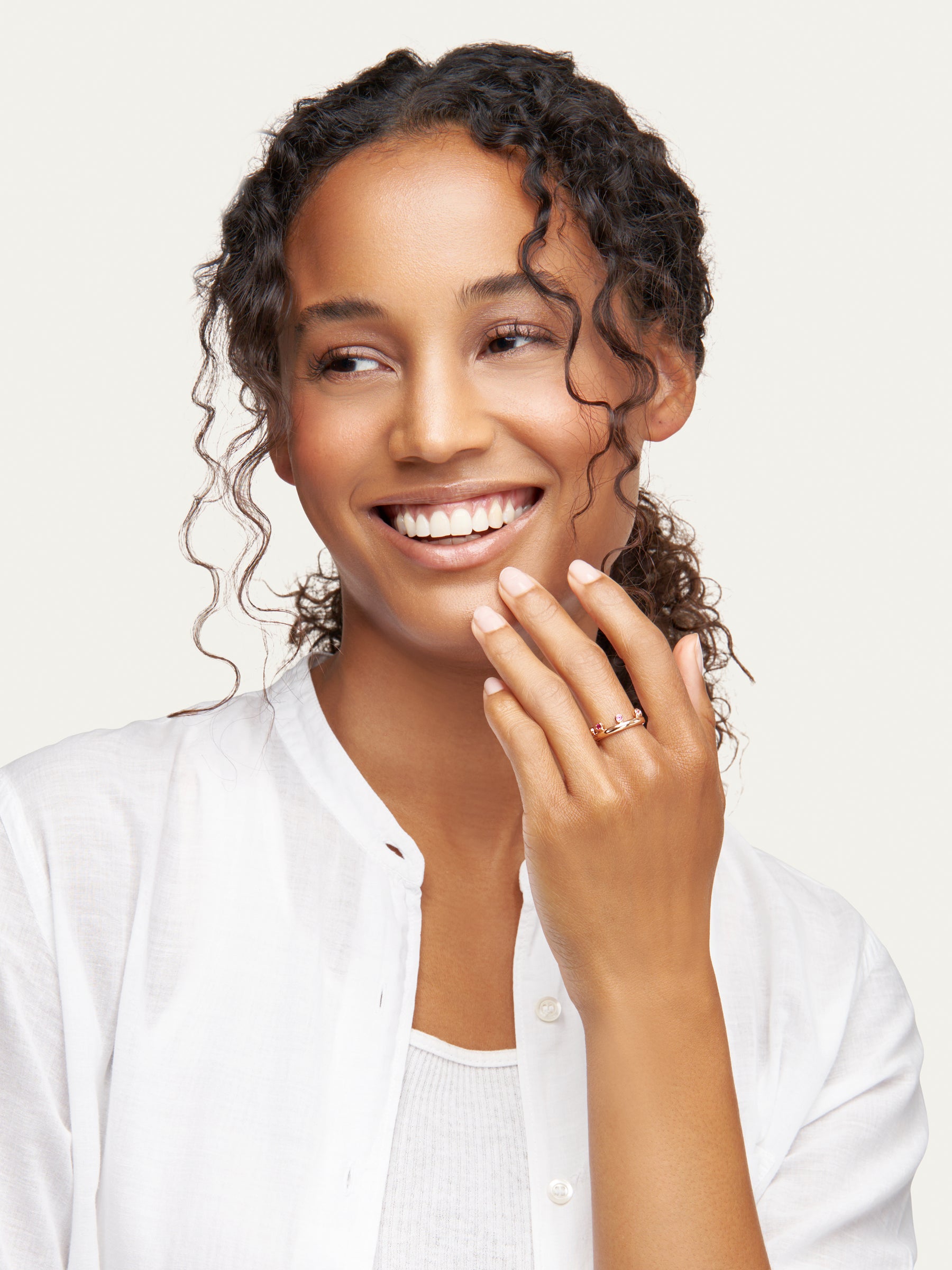 GYPSY Crown Brilliant Cut Ring in ‘Blush’