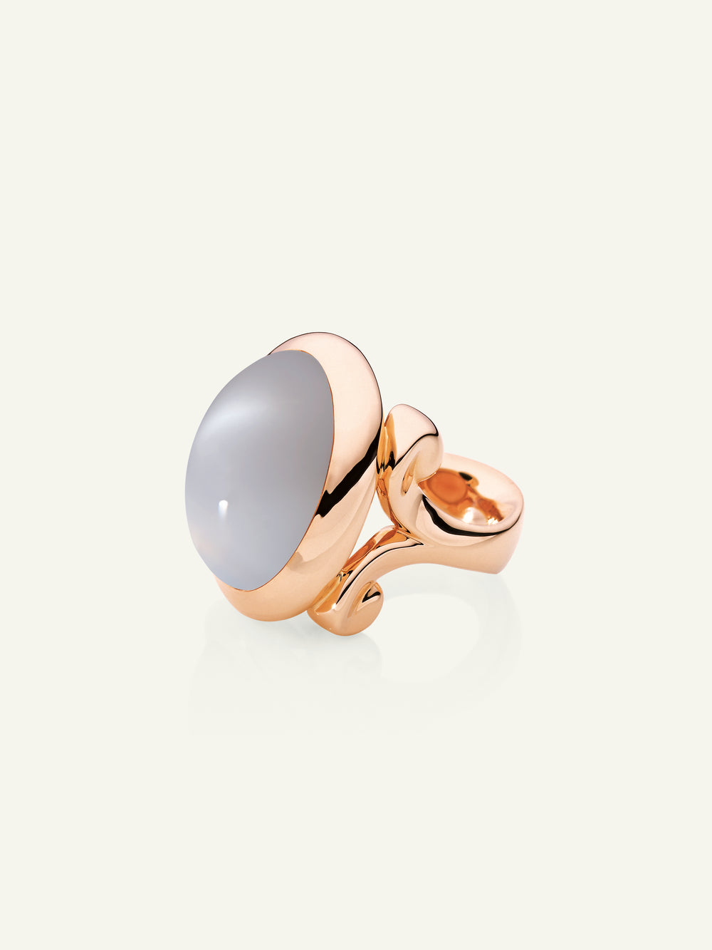 HIPPIE GLAM Small Ring with Grey Moonstone