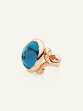 HIPPIE GLAM Small Ring with London Topaz
