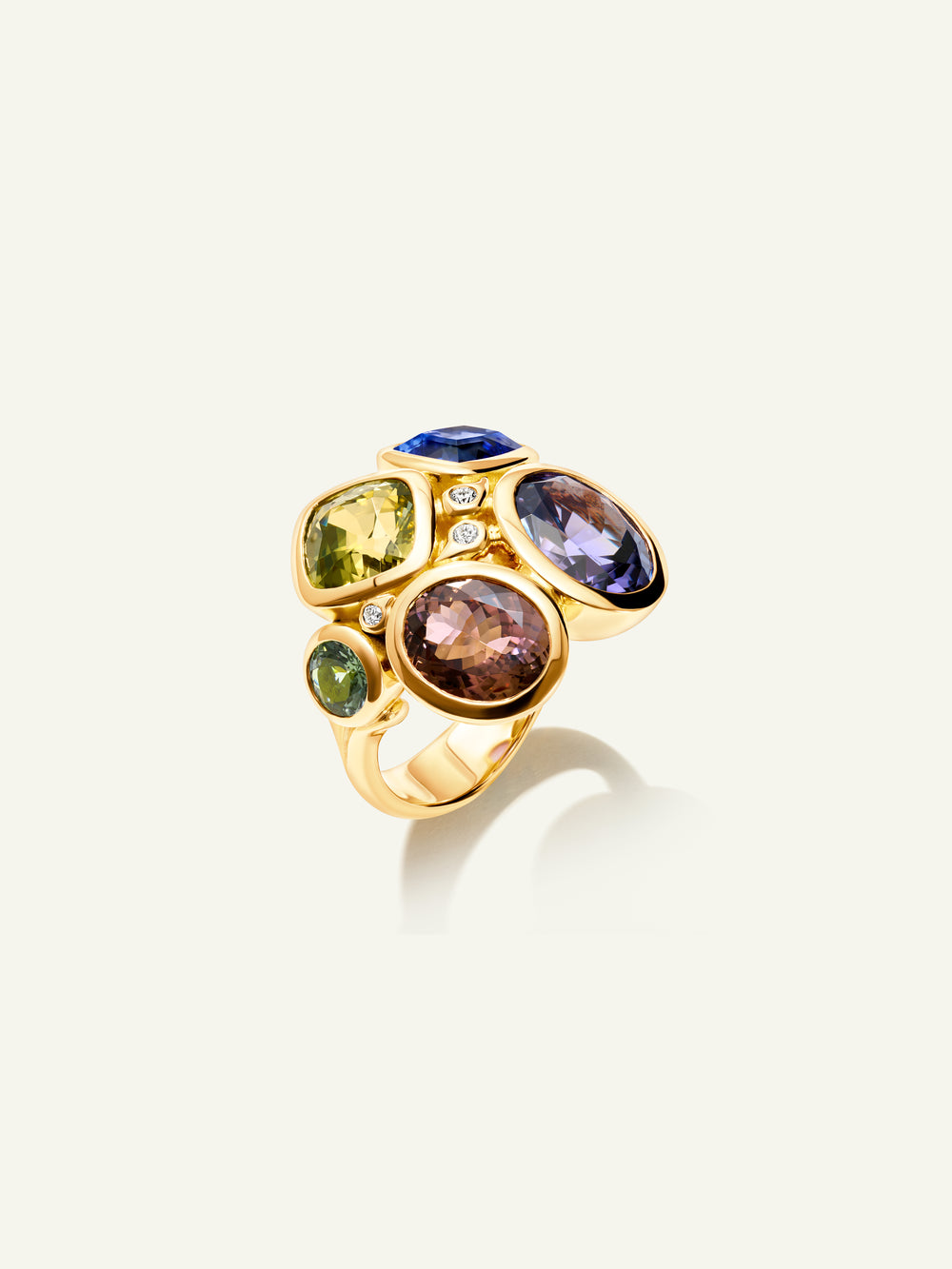 JULIA Ring with Fancy Tanzanites