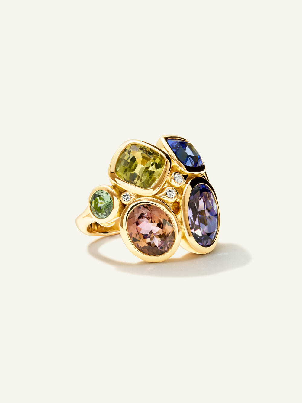 JULIA Ring with Fancy Tanzanites