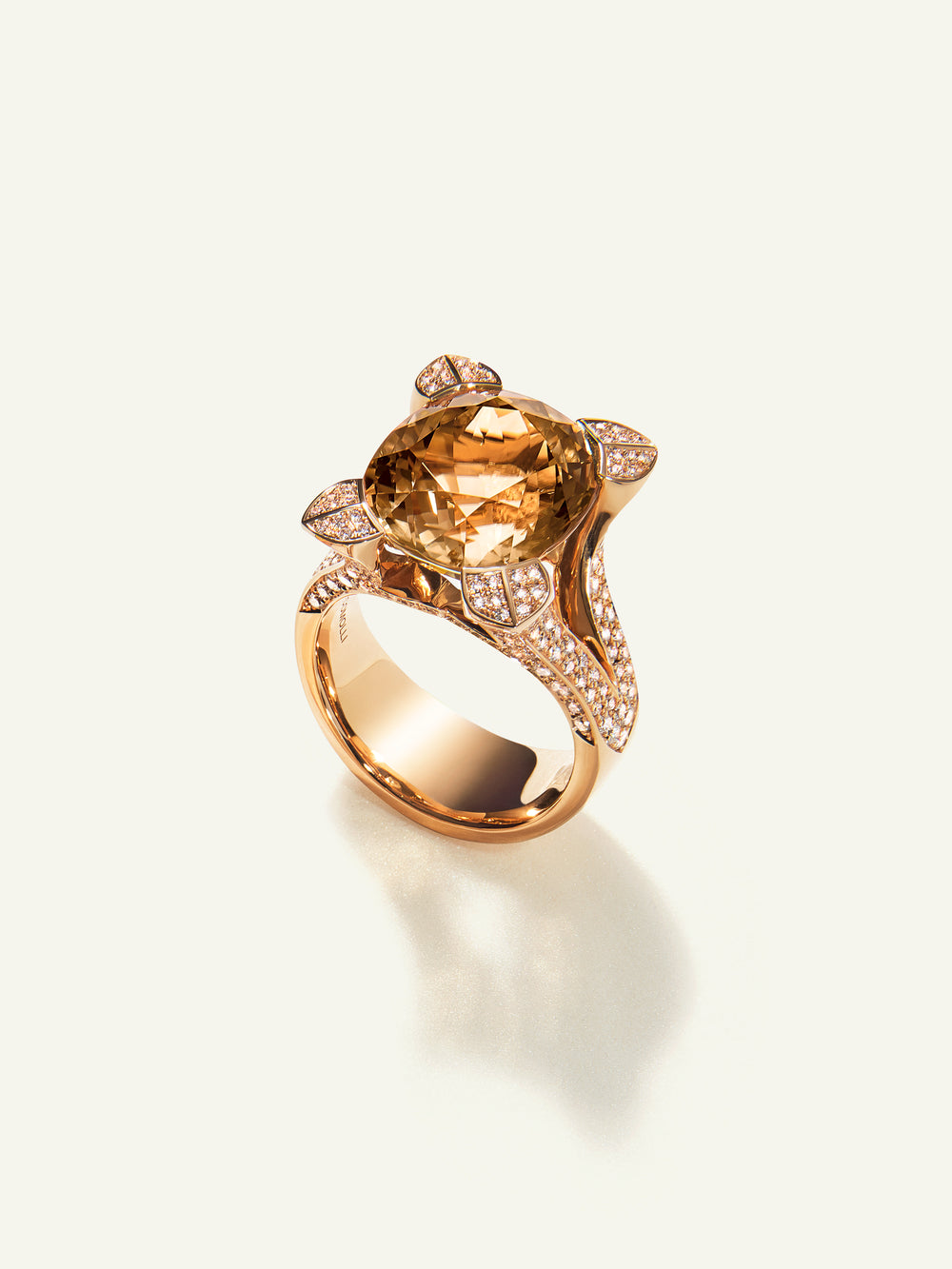 Ring LILY Solitaire Champagne Tourmaline