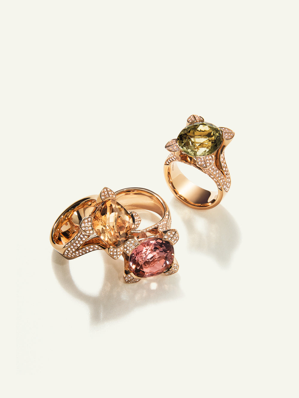 Ring LILY Solitaire Champagne Tourmaline