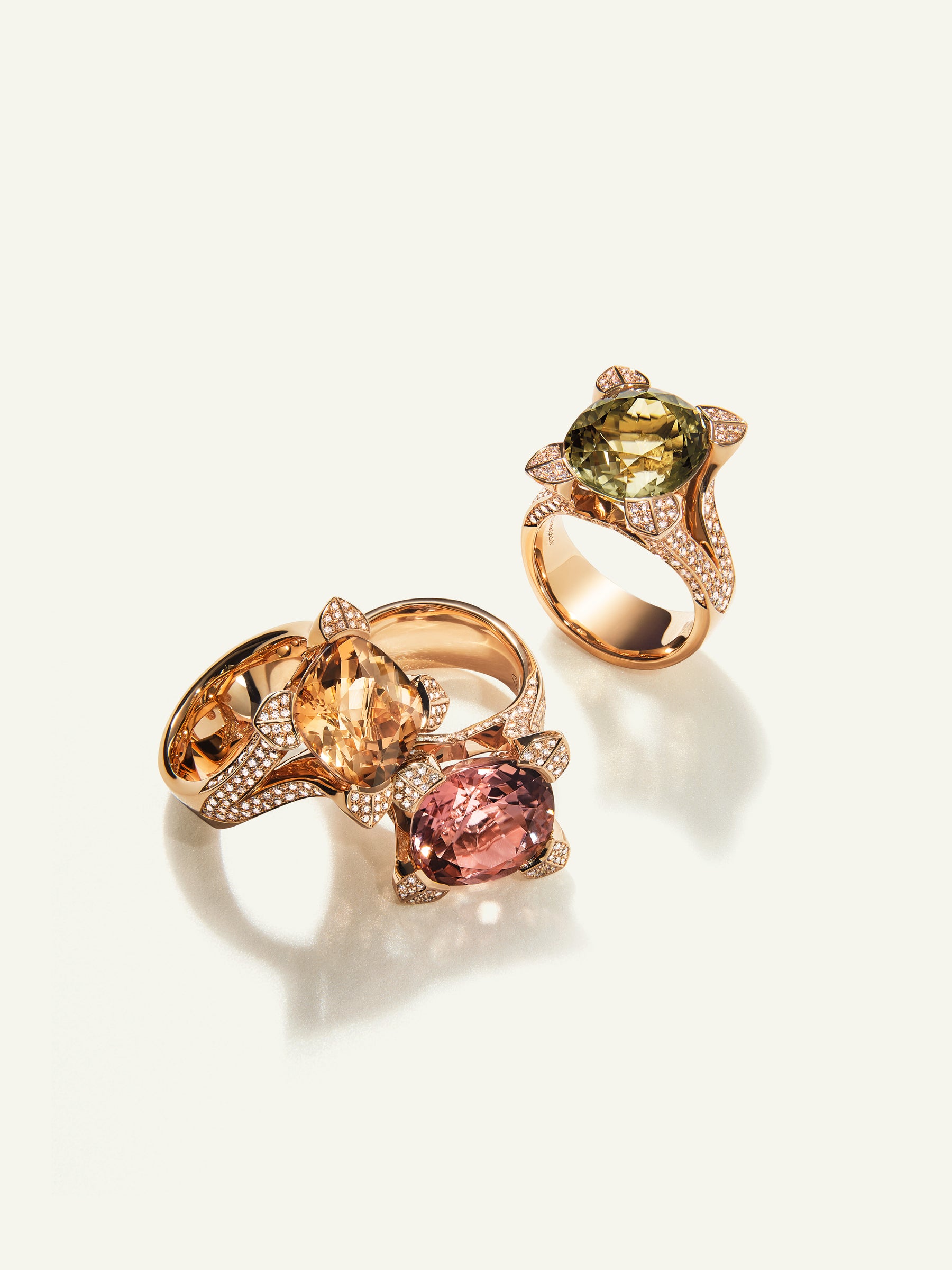 Ring LILY Solitaire Champagne Tourmaline