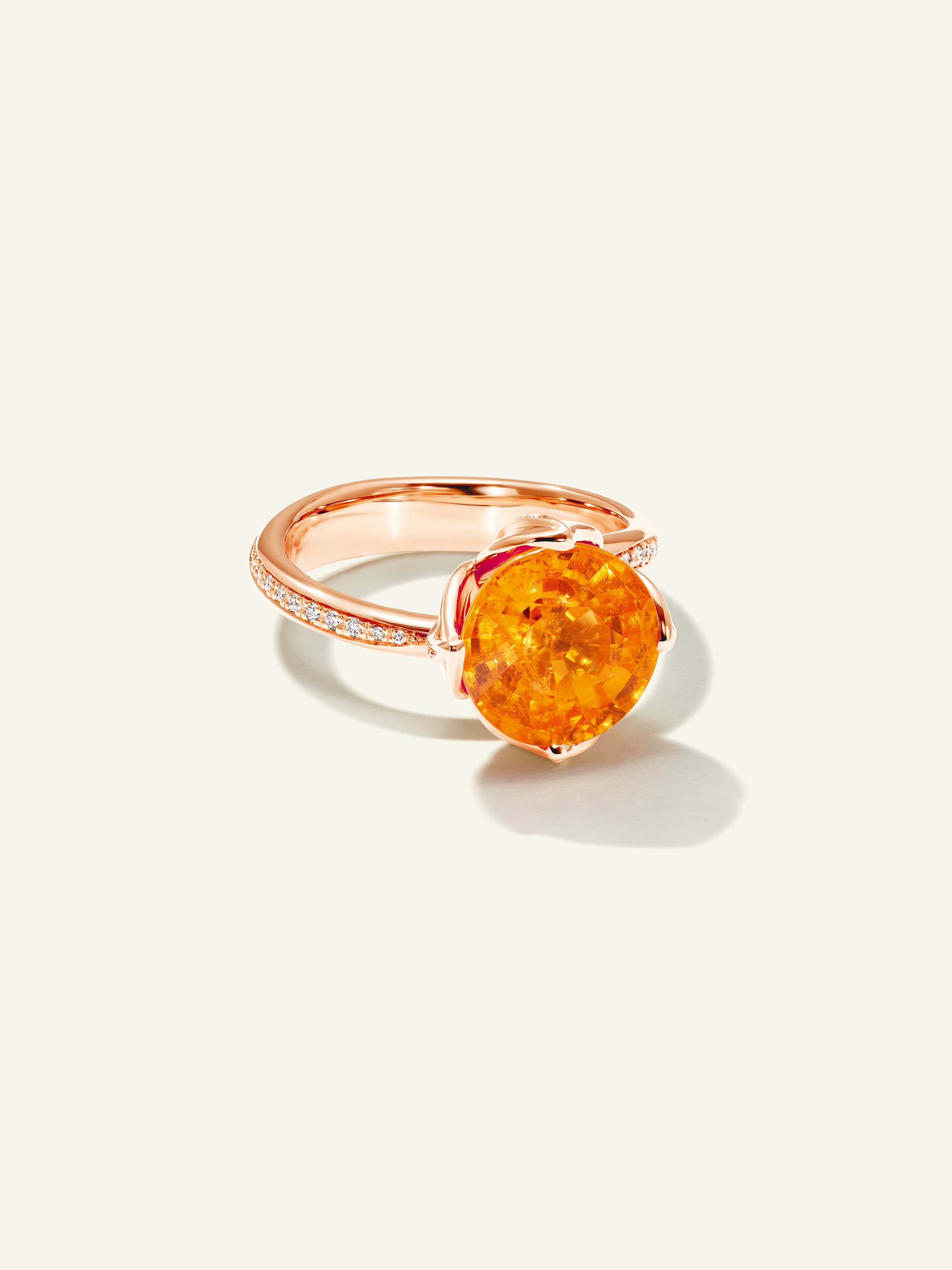 R-TUL-Man4.1-p-rg | TULIP Ring with Mandarin Garnet
