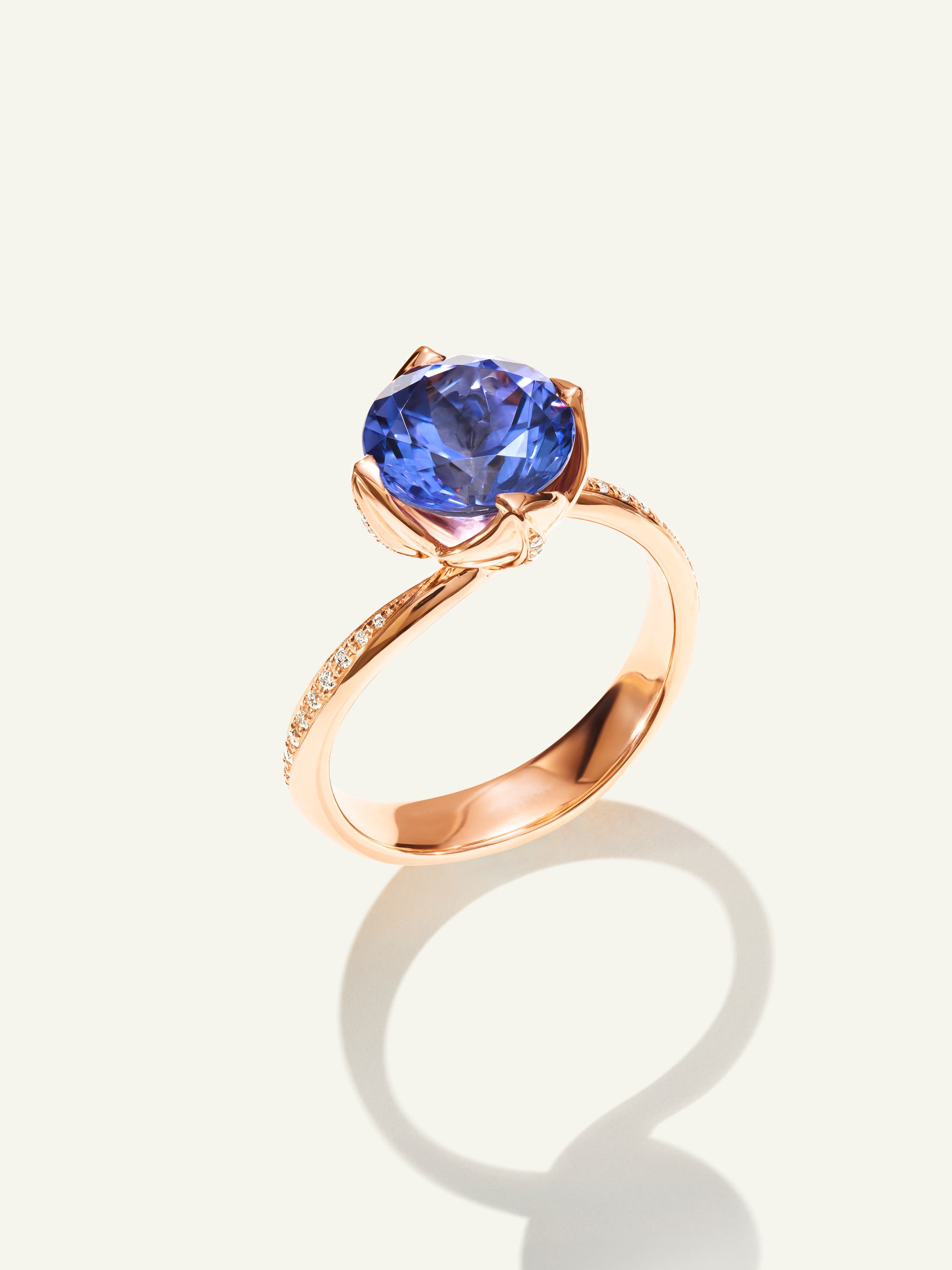 R-TUL-Tan3.1-p-rg | TULIP Ring with Tanzanite