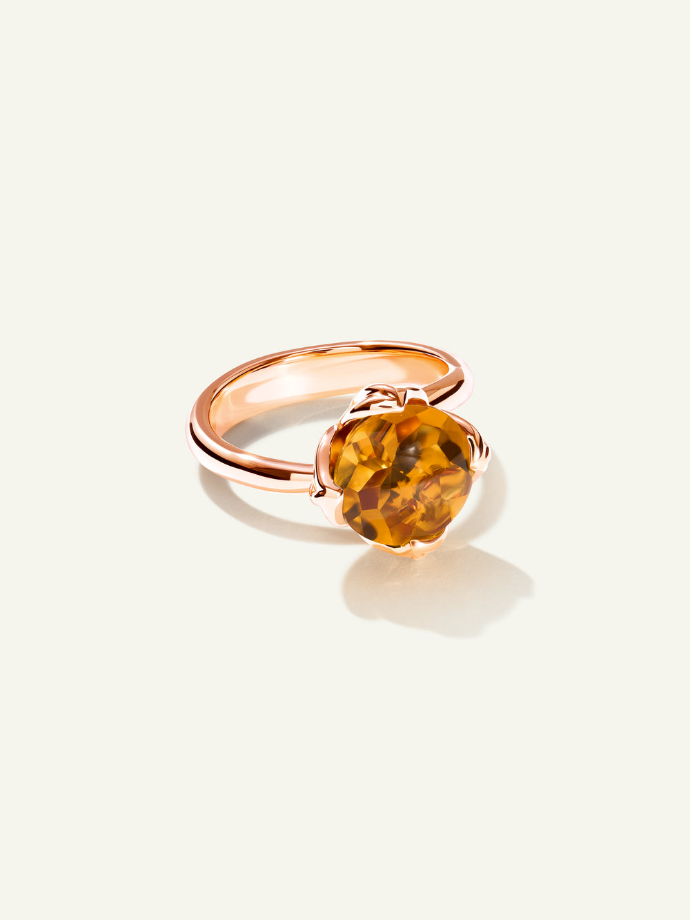 Ring TULIP small Citrine Palmeira