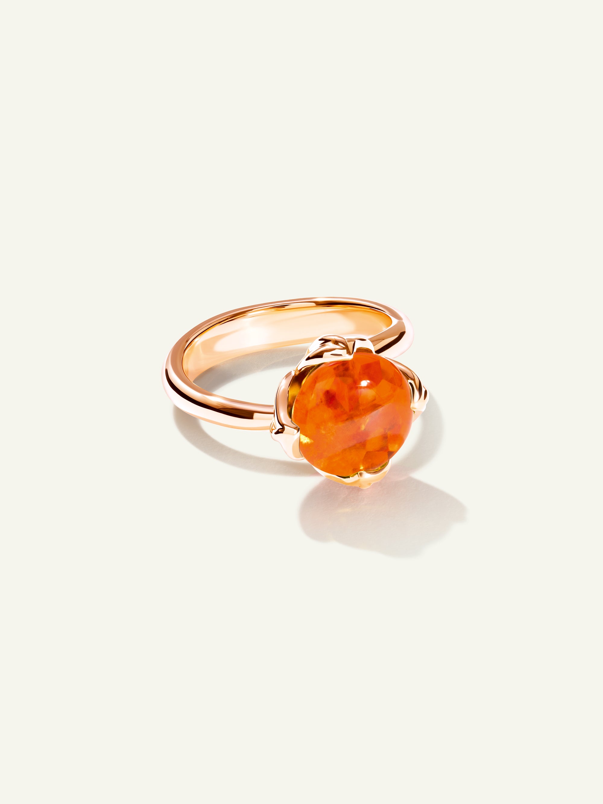 TULIP Small Ring mit Mandarin Granat