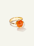 TULIP Ring Small mit Mandarin Granat