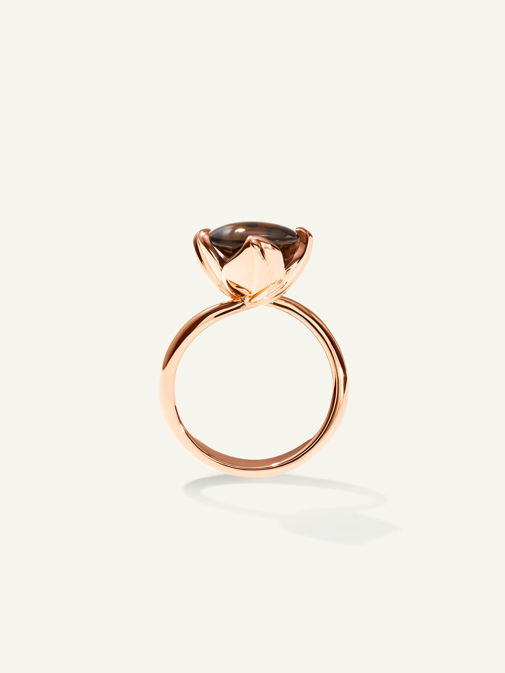 R-TUL-s-SmQu-rg | TULIP Ring Small with Smoky Quartz